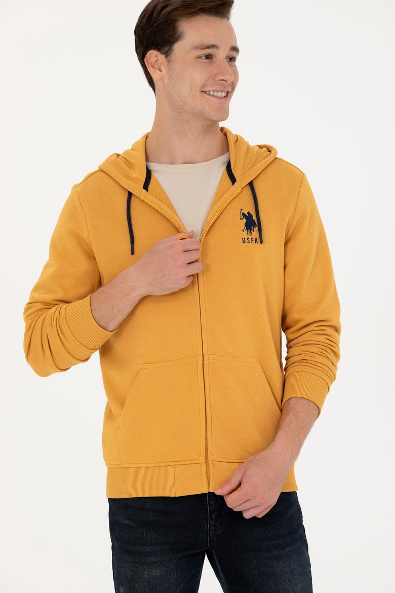 Erkek Hardal Örme Hırka