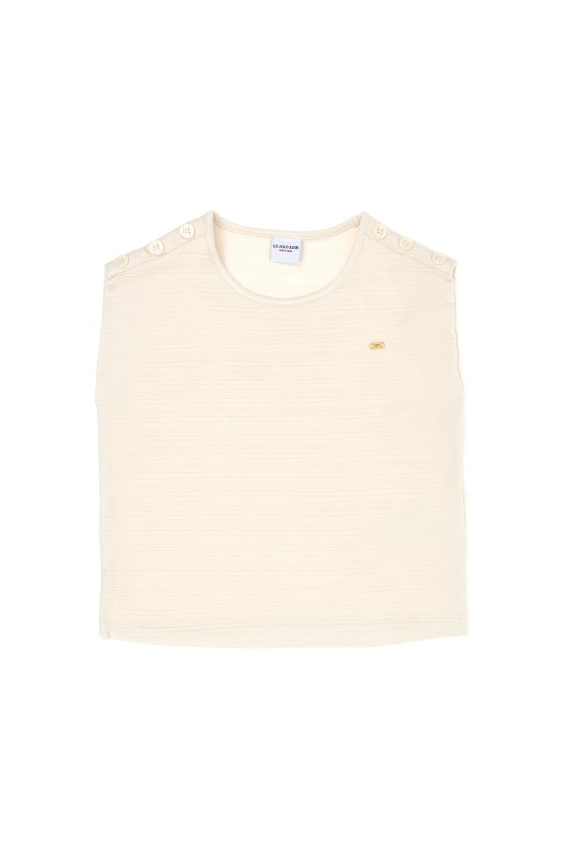 Kız Çocuk Krem Tişört