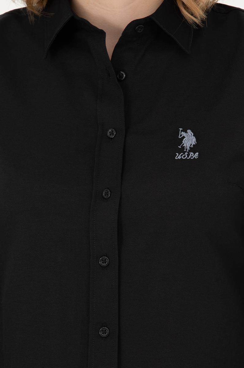 Kadın Siyah Uzun Kollu Basic Gömlek