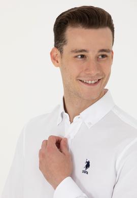 Erkek Beyaz Uzun Kollu Basic Gömlek - 50271269004