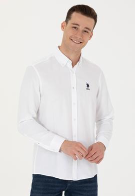 Erkek Beyaz Uzun Kollu Basic Gömlek - 50271269004