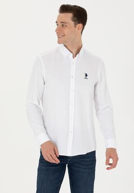 Erkek Beyaz Uzun Kollu Basic Gömlek - 50271269004