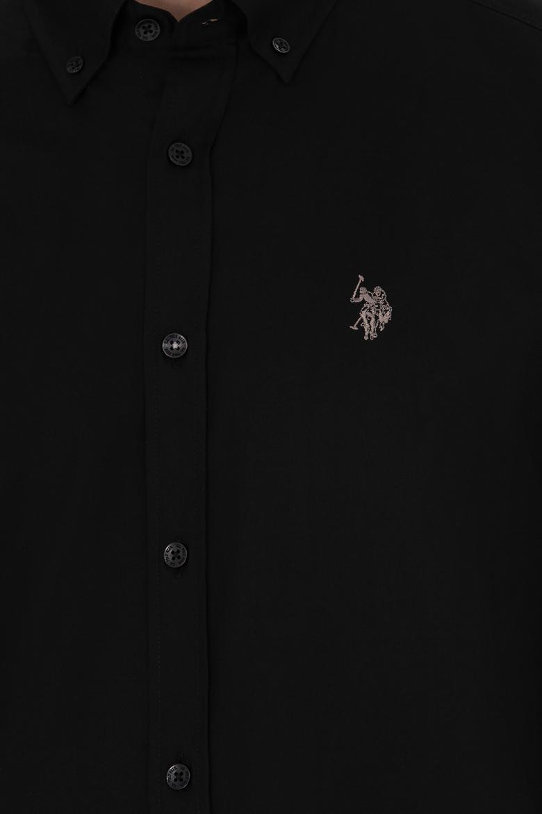 Erkek Siyah Uzun Kollu Basic Gömlek - 50271291037