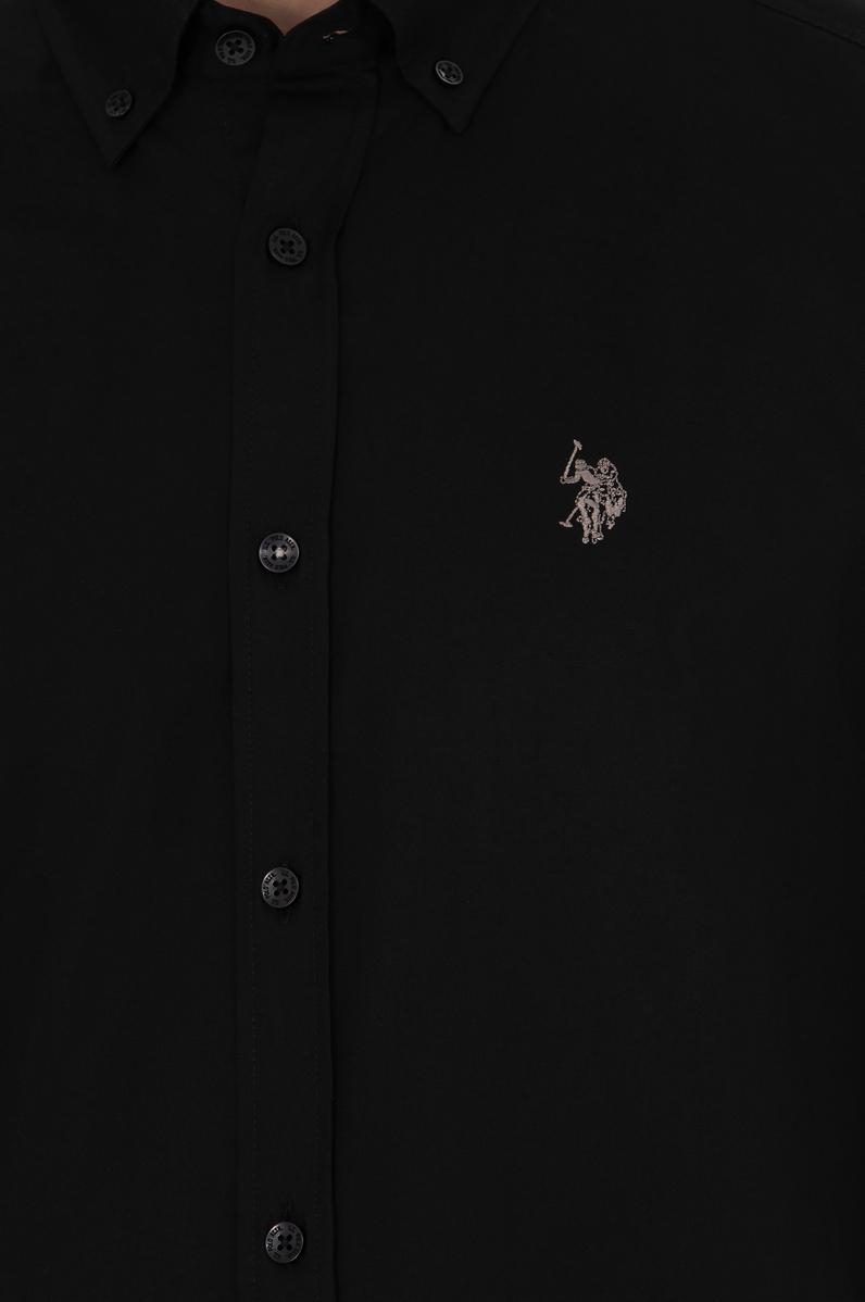 Erkek Siyah Uzun Kollu Basic Gömlek