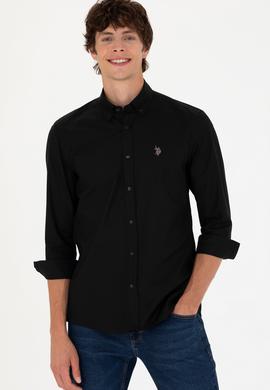 Erkek Siyah Uzun Kollu Basic Gömlek - 50271291037