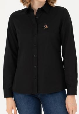 Kadın Siyah Uzun Kollu Basic Gömlek - 50271935042