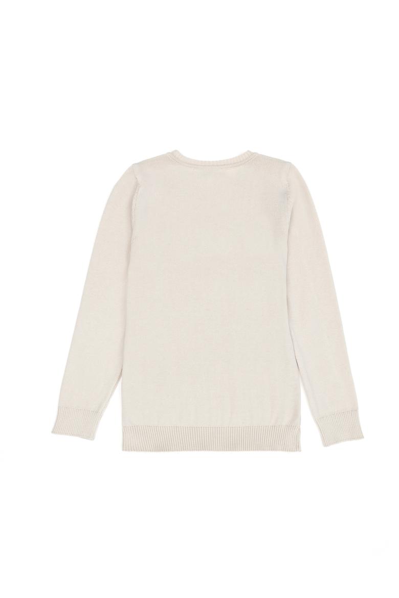 Kız Çocuk Krem Basic Kazak - 50275632004