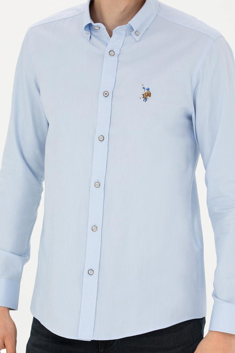 Erkek Açık Mavi Uzun Kollu Basic Gömlek - 50276495009