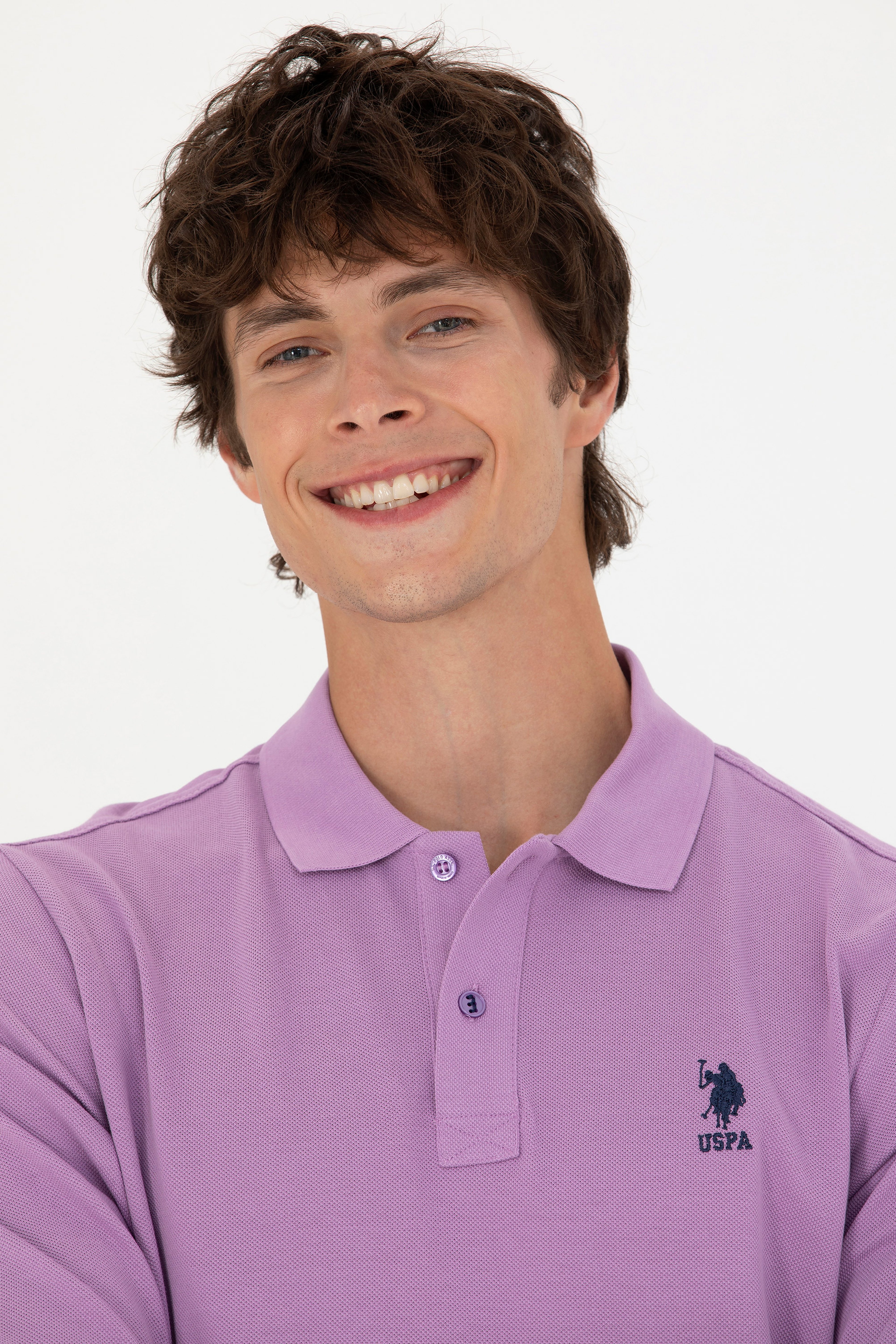 Erkek Lila Basic Sweatshirt