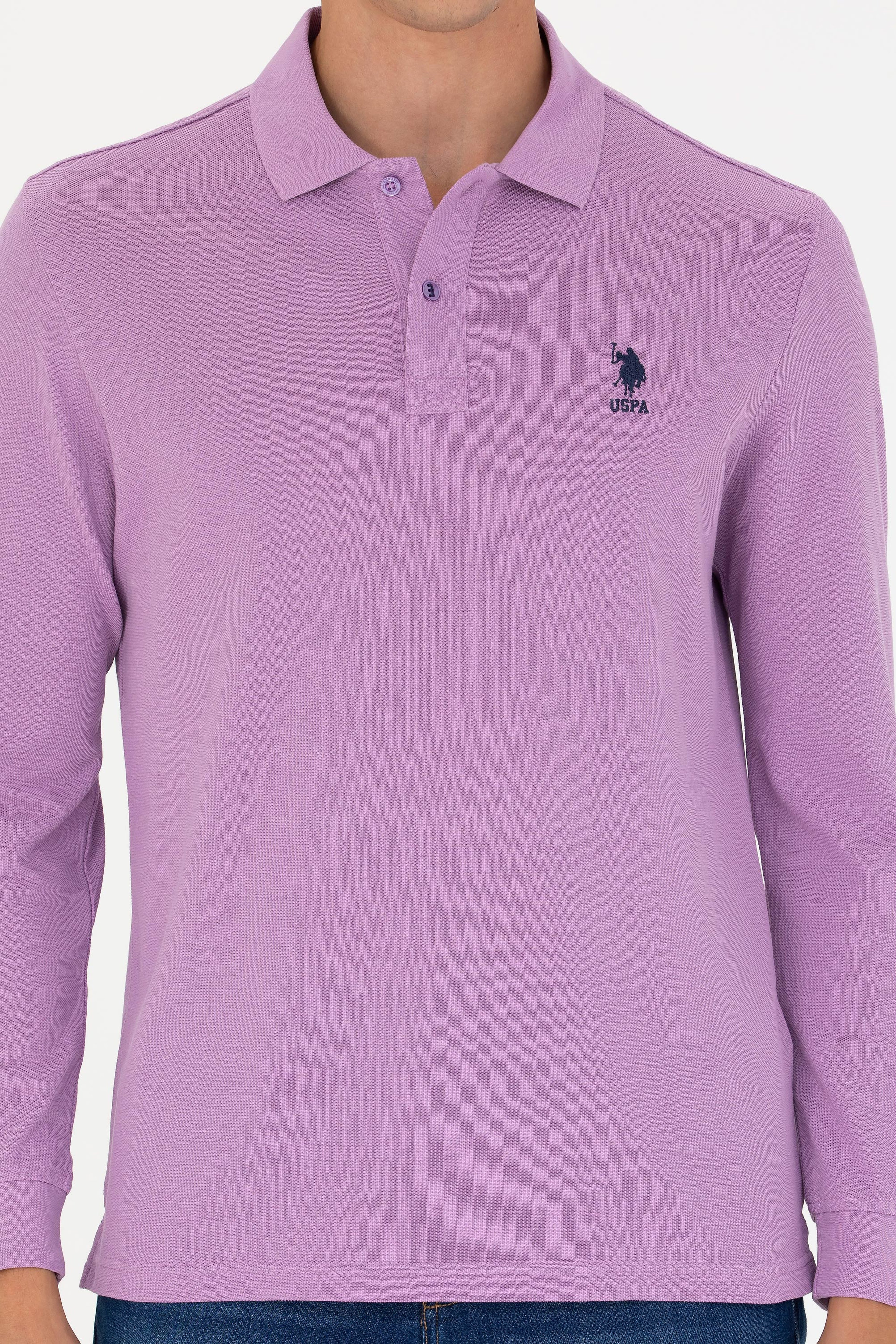 Erkek Lila Basic Sweatshirt - Image 6