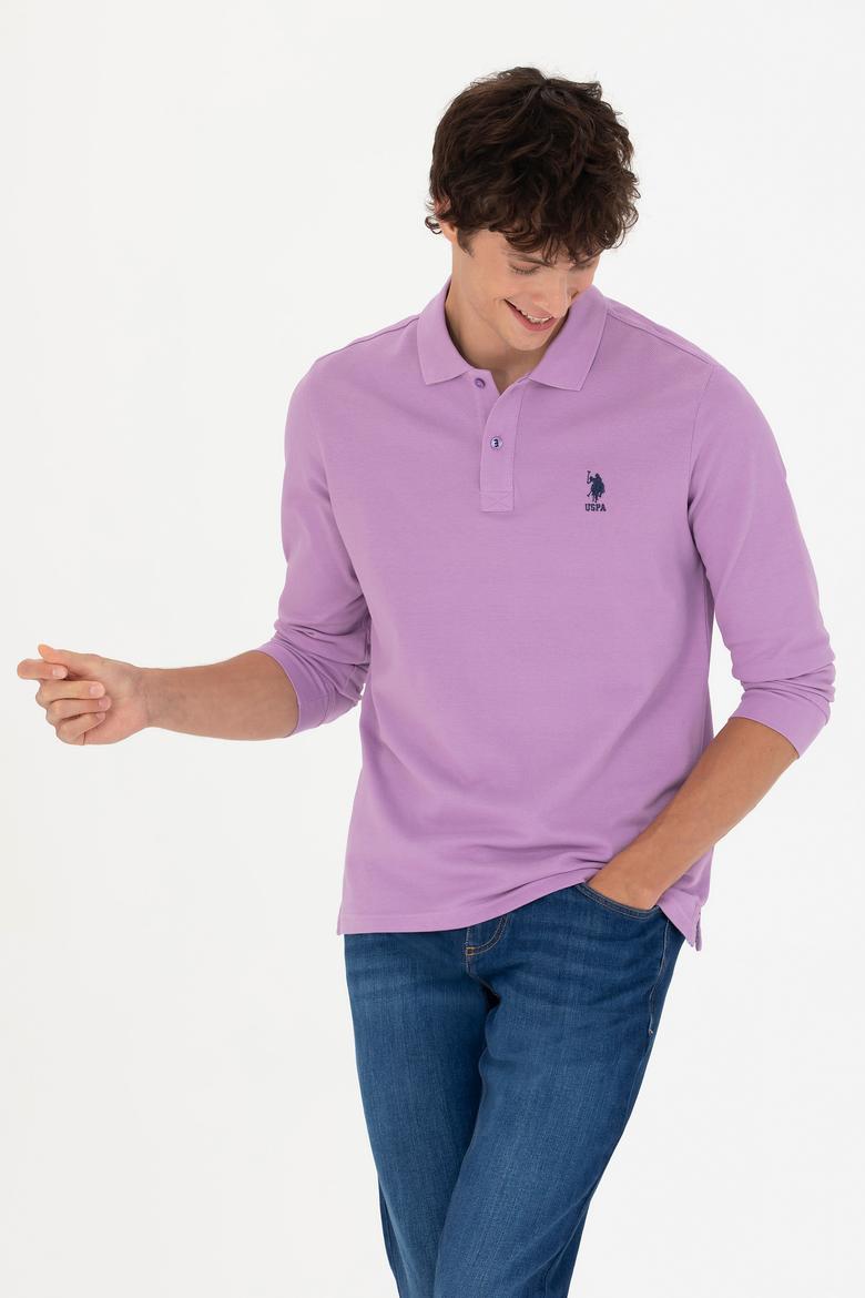 Erkek Lila Basic Sweatshirt