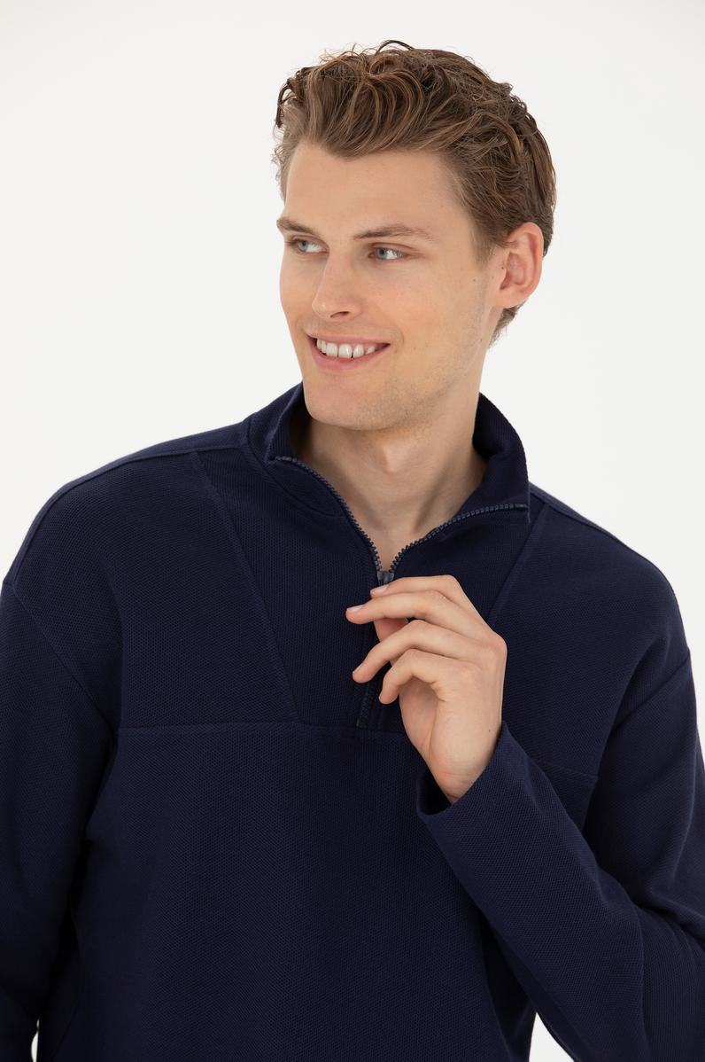 Erkek Lacivert Sweatshirt