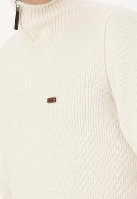 Erkek Taş Yarım Fermuarlı Kazak - 50277089026