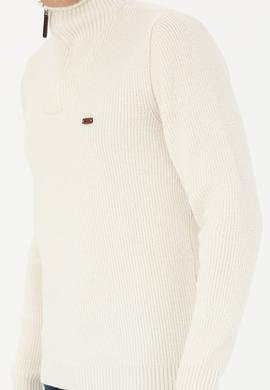 Erkek Taş Yarım Fermuarlı Kazak - 50277089026