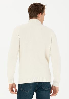 Erkek Taş Yarım Fermuarlı Kazak - 50277089026