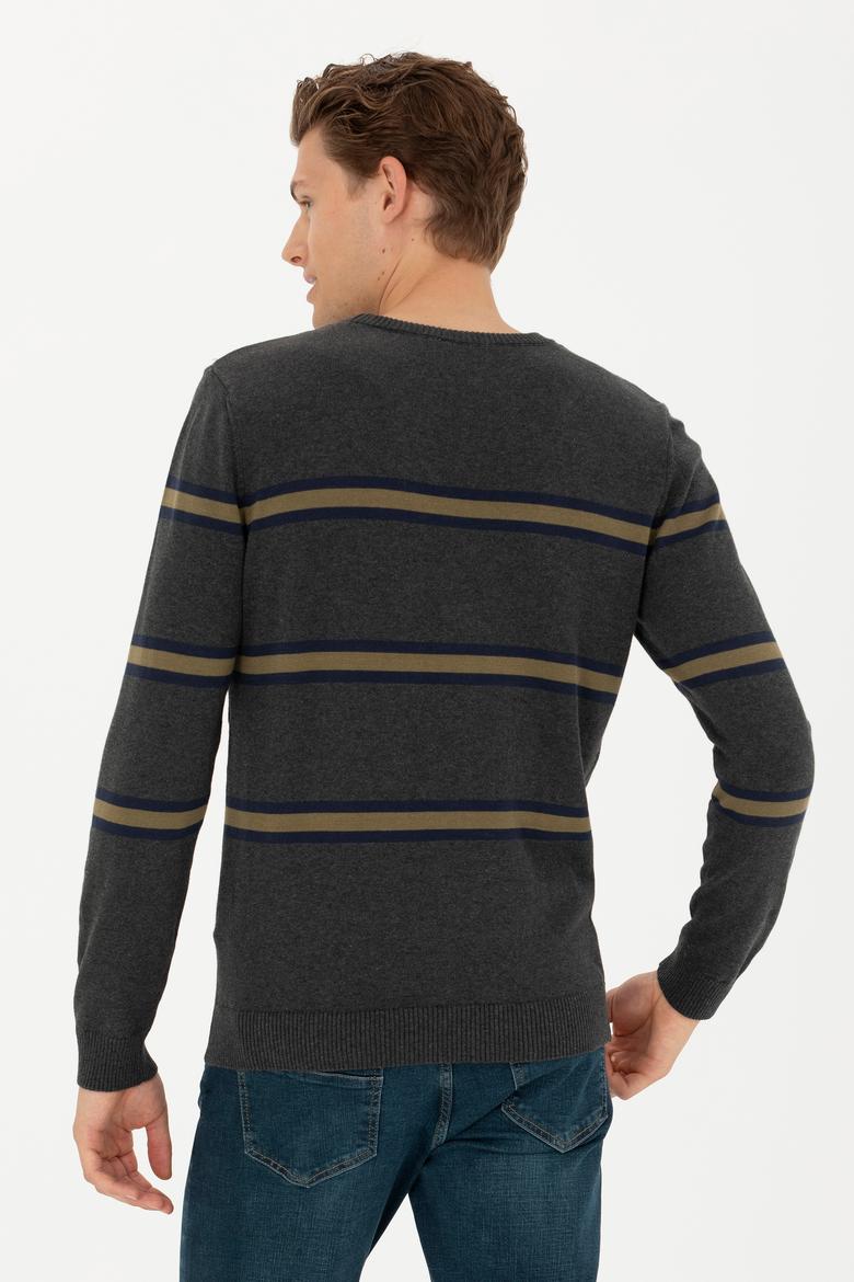 Erkek Antrasit Melanj Kazak - 50277101016