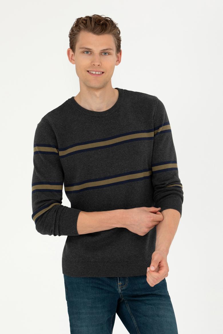 Erkek Antrasit Melanj Kazak