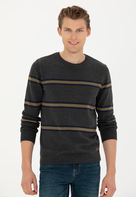 Erkek Antrasit Melanj Kazak - 50277101016