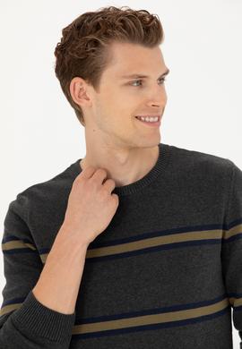 Erkek Antrasit Melanj Kazak - 50277101016