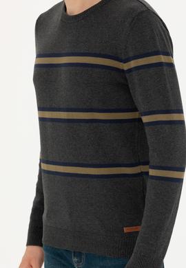 Erkek Antrasit Melanj Kazak - 50277101016