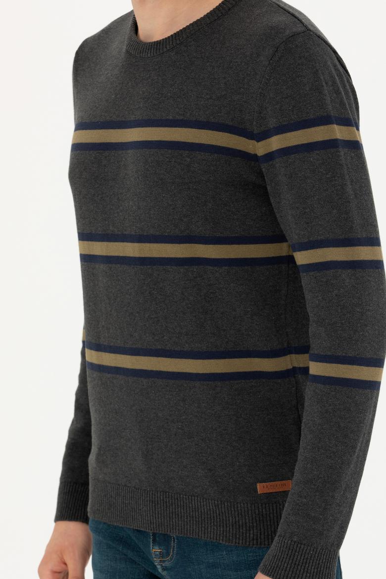 Erkek Antrasit Melanj Kazak - 50277101016