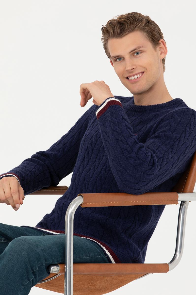 Erkek Lacivert Kazak