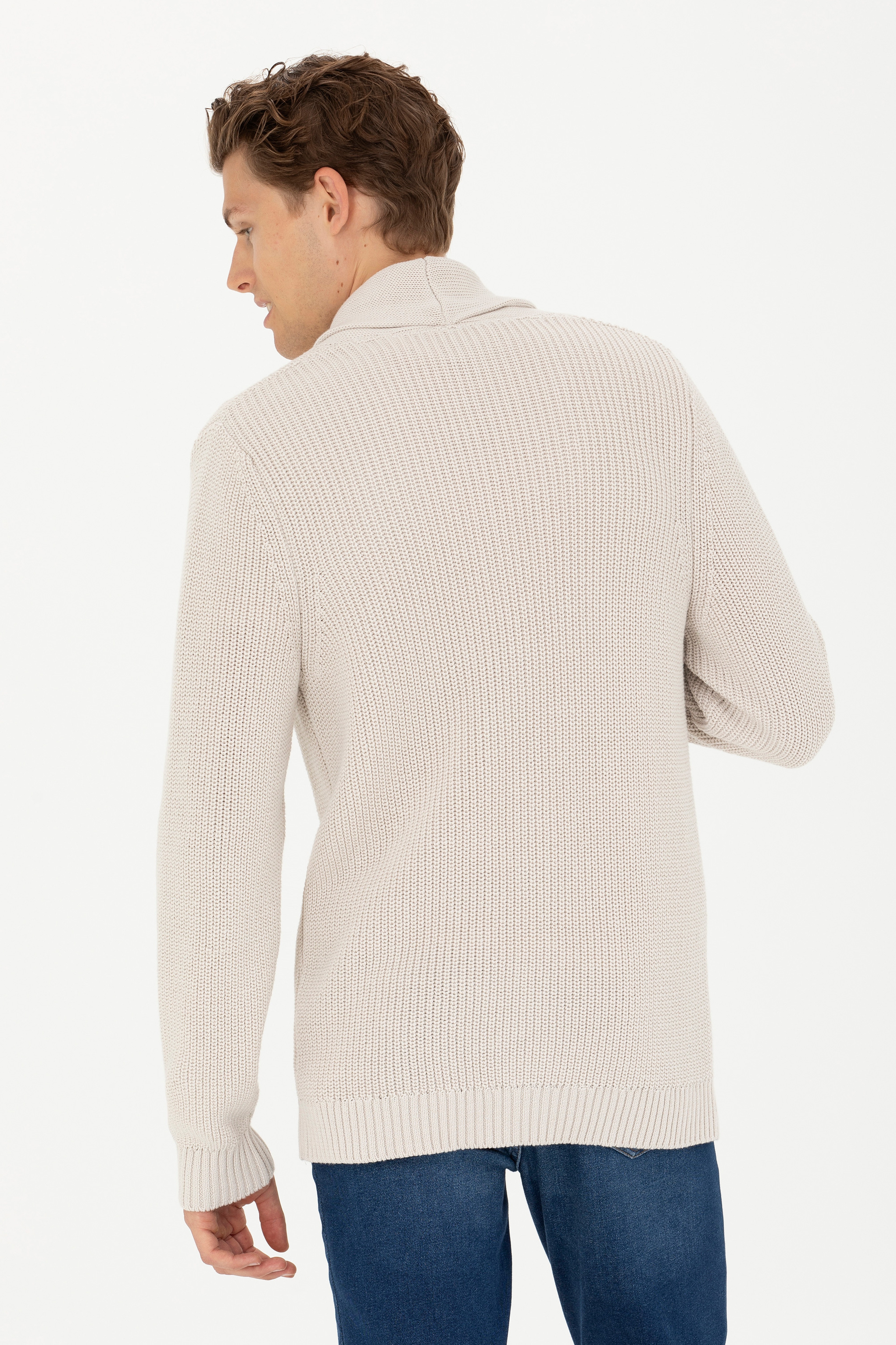Erkek Taş Triko Hırka - Image 5