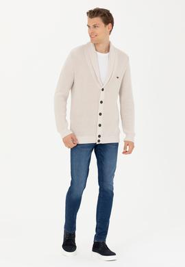 Erkek Taş Triko Hırka - 50277111025