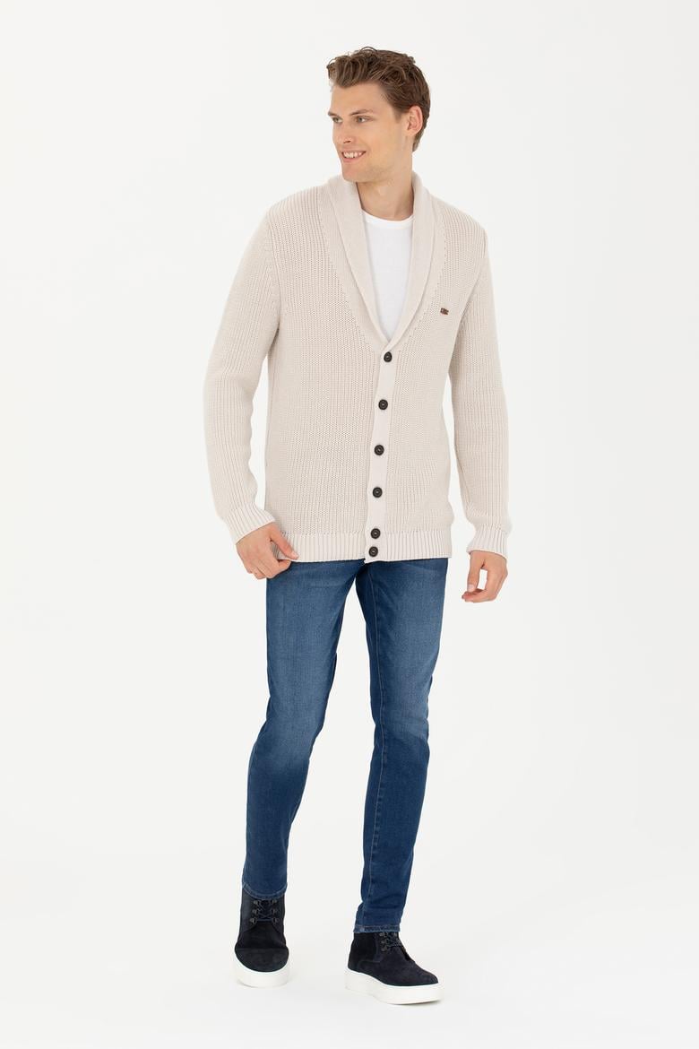 Erkek Taş Triko Hırka - 50277111025