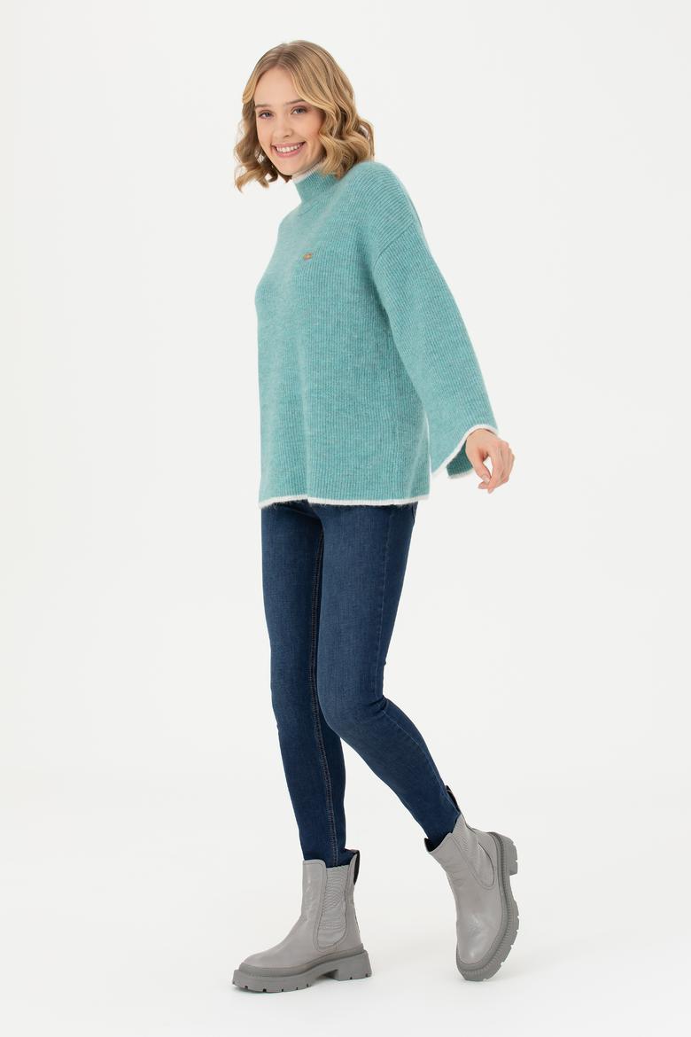 Kadın Mint Balıkçı Yaka Kazak - 50277261043