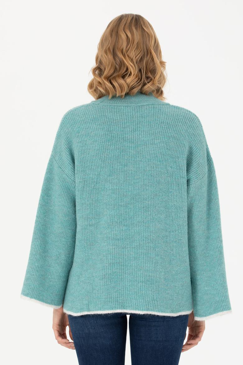 Kadın Mint Balıkçı Yaka Kazak - 50277261043