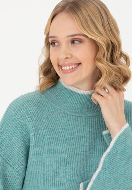 Kadın Mint Balıkçı Yaka Kazak - 50277261043