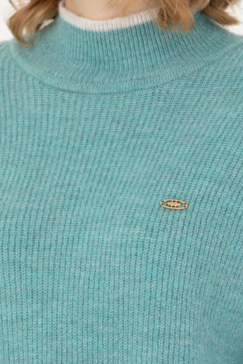 Kadın Mint Balıkçı Yaka Kazak - 50277261043