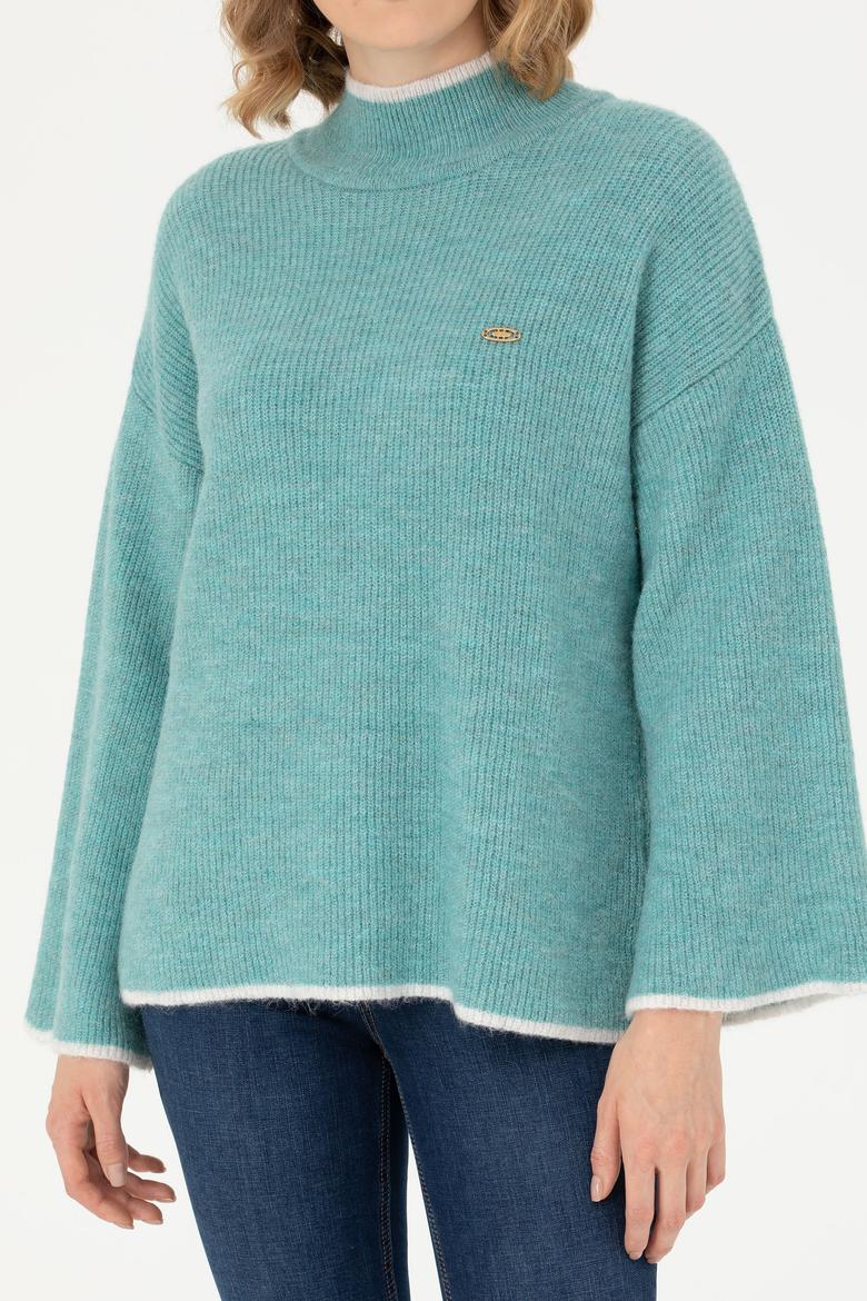 Kadın Mint Balıkçı Yaka Kazak - 50277261043