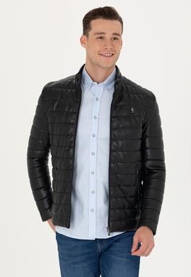 Erkek Siyah Deri Ceket - 50278978005