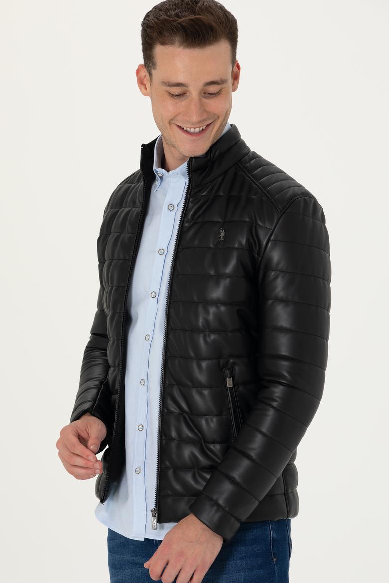 Erkek Siyah Deri Ceket - 50278978005