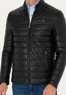 Erkek Siyah Deri Ceket - 50278978005