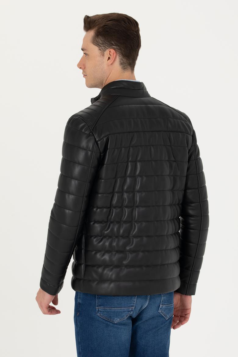 Erkek Siyah Deri Ceket - 50278978005