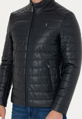 Erkek Lacivert Deri Ceket - 50278978012