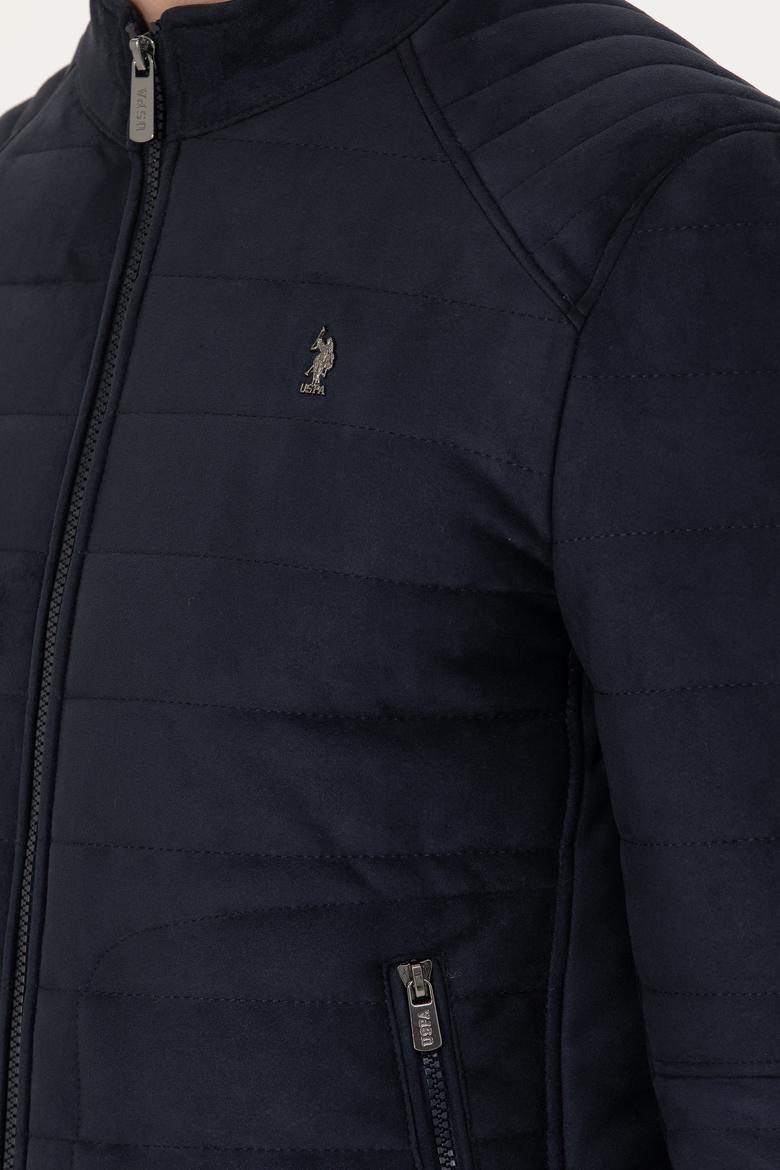 Erkek Lacivert Deri Ceket - 50278975031