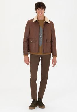 Erkek Taba Deri Ceket - 50278991004