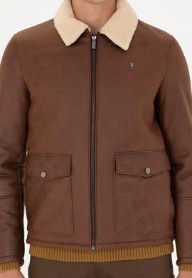 Erkek Taba Deri Ceket - 50278991004