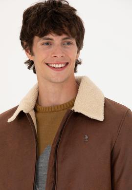 Erkek Taba Deri Ceket - 50278991004