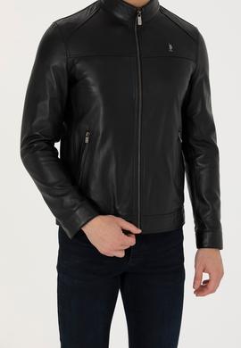 Erkek Siyah Deri Ceket - 50278992007