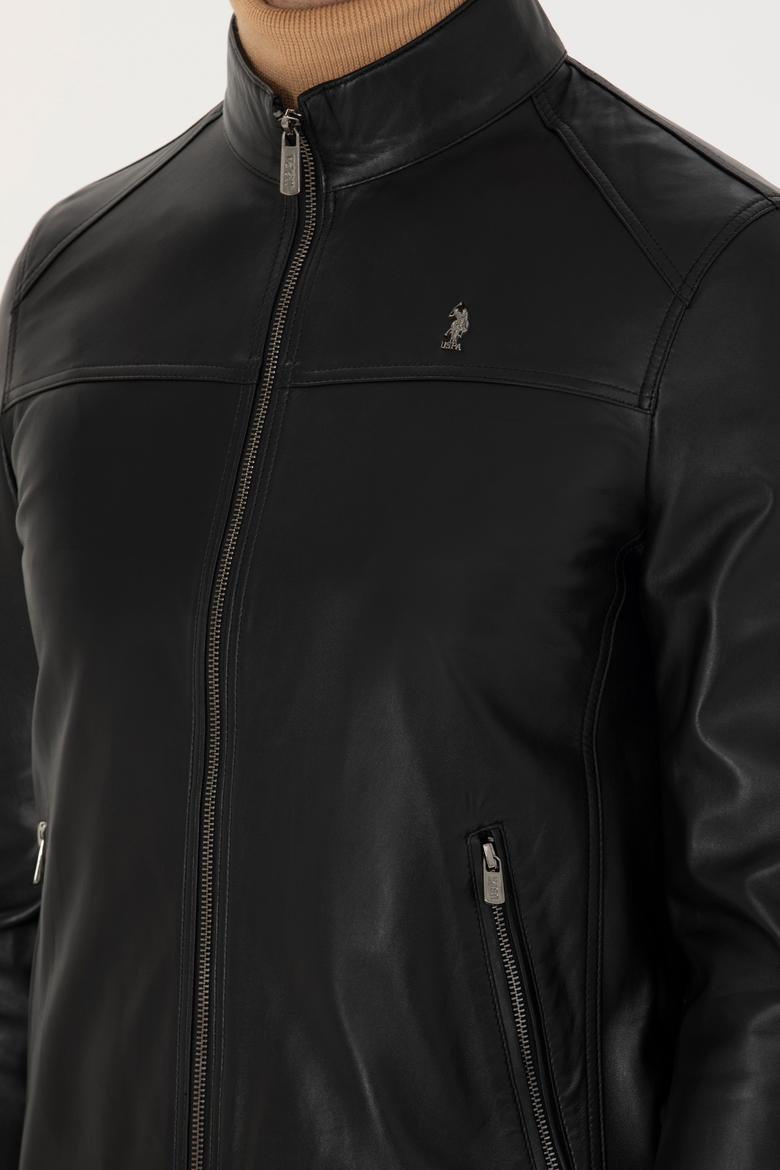 Erkek Siyah Deri Ceket - 50278992007