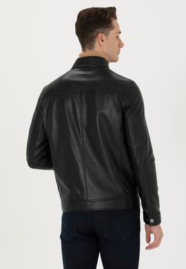 Erkek Siyah Deri Ceket - 50278992007