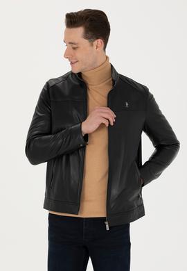 Erkek Siyah Deri Ceket - 50278992007