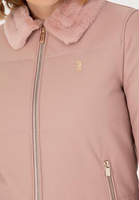 Kadın Açık Pembe Deri Ceket - 50279042001