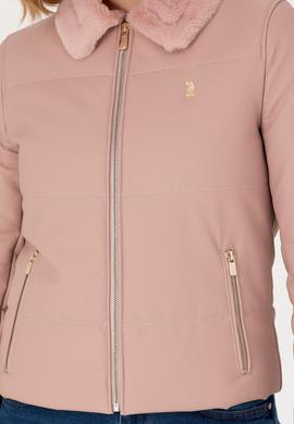 Kadın Açık Pembe Deri Ceket - 50279042001