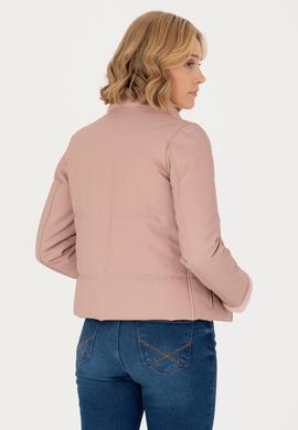 Kadın Açık Pembe Deri Ceket - 50279042001